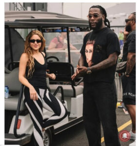 Burna Boy and Shakira Meet Ahead of World Cup Final Performance