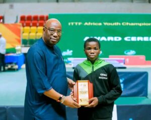 Umar Ayoola Named Most Improved Player at ITTF Africa Youth Championships